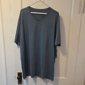 32 Degrees Men's Heathered Blue V-Neck Tee